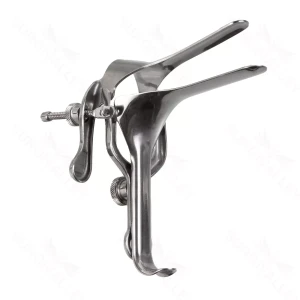 Espéculo vaginal Leep Pederson pequeño de 3"long x 7/8"wide, hojas aisladas, tubo de humo incorporado