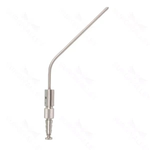 Frazier-sugeslange 5 1/2" 11 French vinklet arbejdslængde 50mm, tommelplade med afbryderhul – surgivalley (015210121)
