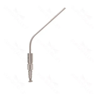 Frazier-sugeslange 5 1/2" 12 French vinklet arbejdslængde 50mm, tommelplade med afbryderhul – surgivalley (015210122)