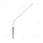 Tubo de aspiración Frazier de 9 1/2" 7 French angulado 75º, longitud de trabajo 170mm, placa para el pulgar con orificio de corte