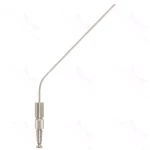 Tubo de aspiración Frazier 9 1/2" 8 French angulado, longitud de trabajo 170mm, placa para el pulgar con orificio de corte