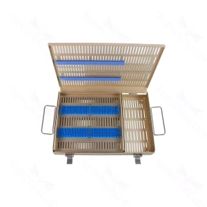 Estojo de Esterilização para Instrumentos Microcirúrgicos 10x15x3 Dois Níveis para Hardware e Acessórios Cirúrgicos