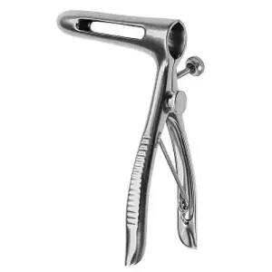 Sims Rectal Speculum," 6'"'",3 1/2'"'long x 5/8'"'diameter Fenestrated Blades," with set screw (010210244)