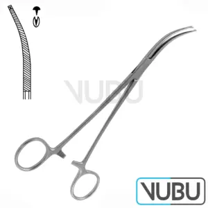 Surgical Tissue Forceps 1x2 Teeth Curved 23.0 cm (9") (001213821)