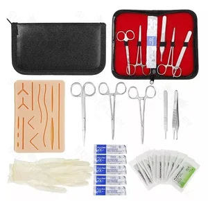 Kit de Instrumentos de Sutura para Estudiantes - 5 Piezas - Acero Inoxidable Pasivado - Limpieza Ultrasónica - Pulido Mate - Kit de Entrenamiento – surgivalley (090210058)