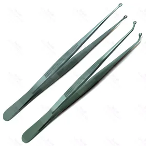 Nahtpinzette Corn gebogen, 160mm, Implantatinstrumente – surgivalley (174010001)