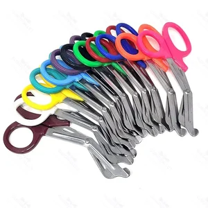Tijeras EMT para Vendajes de 7.25 Pulgadas, Set de 100 Piezas, para Paramédicos, Primeros Auxilios, EMS y Enfermeras