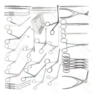 Conjunto Abrangente de Instrumentos para Cirurgia Endoscópica dos Seios da Face para Otorrinolaringologistas