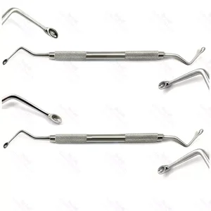 Conjunto Odontológico de Curetas Ósseas de 2 Peças para Curetagem Alveolar em Neurocirurgia – surgivalley (008210002)