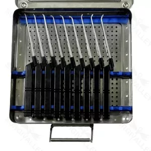 Conjunto de Instrumentos Cirúrgicos para Microdiscectomia de 8 Peças com Pontas Atraumaticas – surgivalley (090210337)