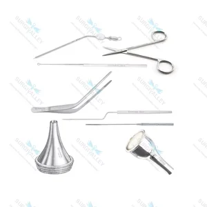 Conjunto de Instrumentos para Miringotomia Kit de 5 Peças para Cirurgia de Ouvido ENT