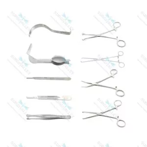 Conjunto de Instrumentos para Ligadura Tubária Vaginal Kit de 12 Peças para Cirurgia Ginecológica