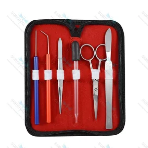 Kit de 12 Piezas de Instrumentos de Disección para Práctica Estudiantil de Anatomía y Veterinaria