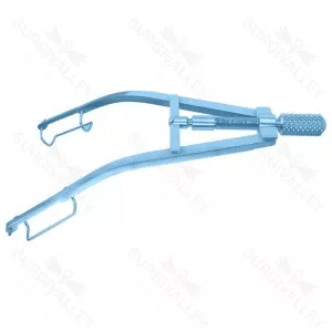 Castroviejo lid speculum 2 5/8 size "#1 pediatric size 12.0mm fenestrated wire blades 25.0mm bl 20.0 cm (8.0) – surgivalley (003050006)