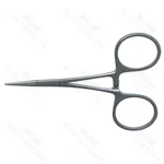 Hartman micro hemostatic mosquito forceps 4 delicate straight serrated jaws ring handle