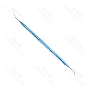 Picador faco Nagahara/manipulador de núcleo Drysdale 5 1/8 doble extremo mango redondo titanio 12. 20.0 cm (8.0)