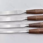 Conjunto de 4 Peças de Osteótomo Cinzel e Martelo com Alça de Fibra para Procedimentos Ortopédicos Veterinários