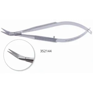 Iris Scissors Set 4.5in+3.5in Straight+Curved+Angled Tips (5-Piece Set, 3 Types)