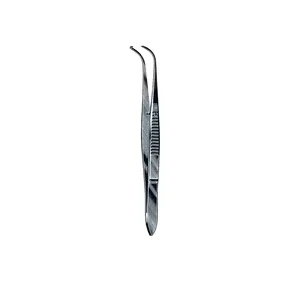 Iris Tissue Forceps Curved 10.0 cm (4")