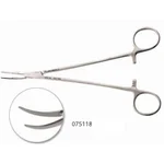 Vascular mosquito forceps 5 straight 1x2 teeth serrated jaws ring handle