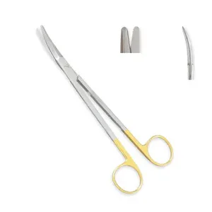 Stille Surgical Scissors Curved 16.5 cm (6.5) TC (Gold Handle) (002211901)
