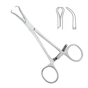 Surgical Tissue Forceps Curved 18.0 cm (7") – surgivalley (001210600)