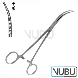 Surgical Tissue Forceps 1x2 Teeth Curved 23.0 cm (9") (001213821)