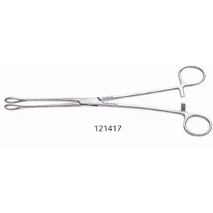 Pinzas para esponjas Foerster de 18" rectas, mandíbulas serradas, mango anular