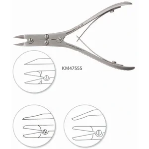 Ruskin-mini rongeur 6 double-action straight jaws 2.0mm bite, spring handle