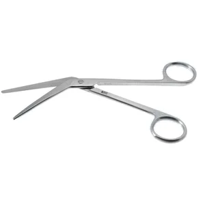 Seiler (Gorney) turbinate scissors 6 1/2" heavy angled shanks straight blades blunt tips ring handle – surgivalley (002211663)