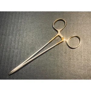 Wire Needle Holder 15.0 cm (6") TC (Gold Handle)