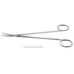Church artery scissors 10 delicate curved beveled blades blunt tips ring handle