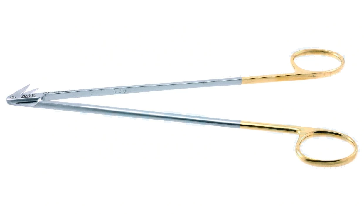 Diethrich Surgical Scissors Angled 18.0 cm (7") TC (Gold Handle)