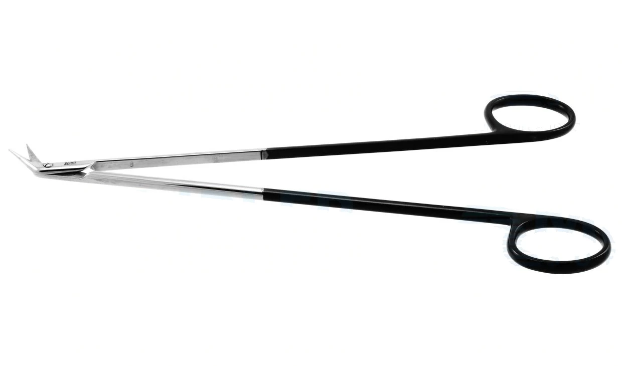 Diethrich coronary artery scissors 7 angled 60° blades sharp tips ring handle