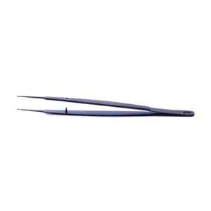 Gerald micro forceps 7 straight 1.0mm TC dusted micro-ring tips flat handle titanium – surgivalley (027210586)