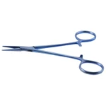 Halstead hemostatic mosquito forceps 5 curved serrated jaws ring handle titanium