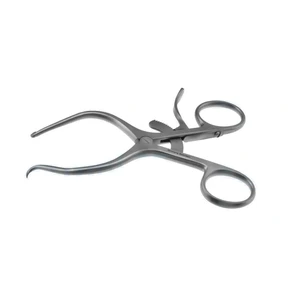 Retractor de neuroma Johnson de 5 1/2", estrecho, púas afiladas 1x1, mango de anillas con trinquete – surgivalley (005212144)