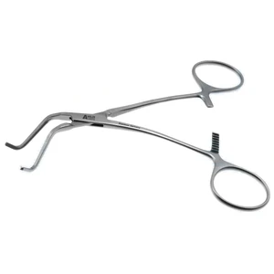Kitzmiller-Cooley clamp 5 1/2 angled left 2.3cm long atraumatic jaws ring handle Set – surgivalley (111050099)