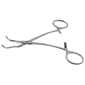 Kitzmiller-Cooley clamp 5 1/2 angled right 2.3cm long atraumatic jaws ring handle Set – surgivalley (111050100)