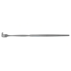 Rake finger retractor 6 rigid shaft 3 blunt prongs 8.0mm wide flat handle