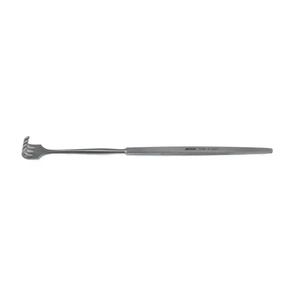 Rake finger retractor 6 rigid shaft 4 blunt prongs 12.0mm wide flat handle