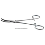 Spencer-Wells artery forceps 7 curved serrated jaws ring handle