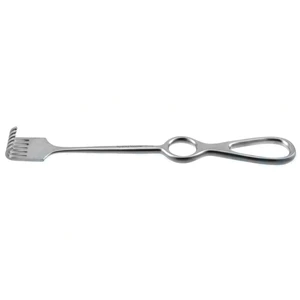 Retractor Volkman 8 1/2" 6 puntas romas de 28.0mm de ancho, mango con anillo para el dedo – surgivalley (005212208)
