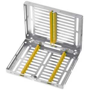 Bandeja odontológica amarela Tre para organização de instrumentos em procedimentos de cavidade oral pequena – surgivalley (090010184)