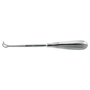 Cureta ósea otológica Brun para oído medio Copa Curva Tamaño #0 22.2 cm