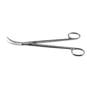 Tijeras de amígdalas Boettcher 7 1/4" hojas de disección fuertemente curvas y de doble filo puntas romas mango de anillas – surgivalley (002211484)