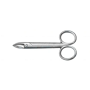 Crown and Collar wire cutting scissors 4 curved serrated bottom blade 0.8mm (21 gauge) max capacity ring handle
