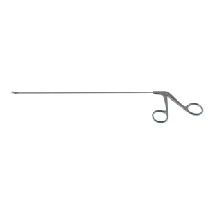 Feder-Ossoff micro laryngeal scissors working length 230mm straight vertical blades blunt tips ring handle