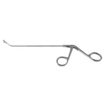 Frontal sinus recess giraffe forceps working length 125mm curved up 45° double-action 3.0mm horizontal cup jaws ring handle