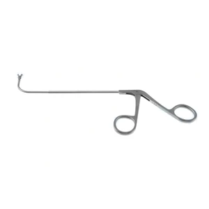 Frontal sinus recess giraffe forceps working length 125mm curved up 90° double-action 3.0mm vertical cup jaws ring handle – surgivalley (001213073)